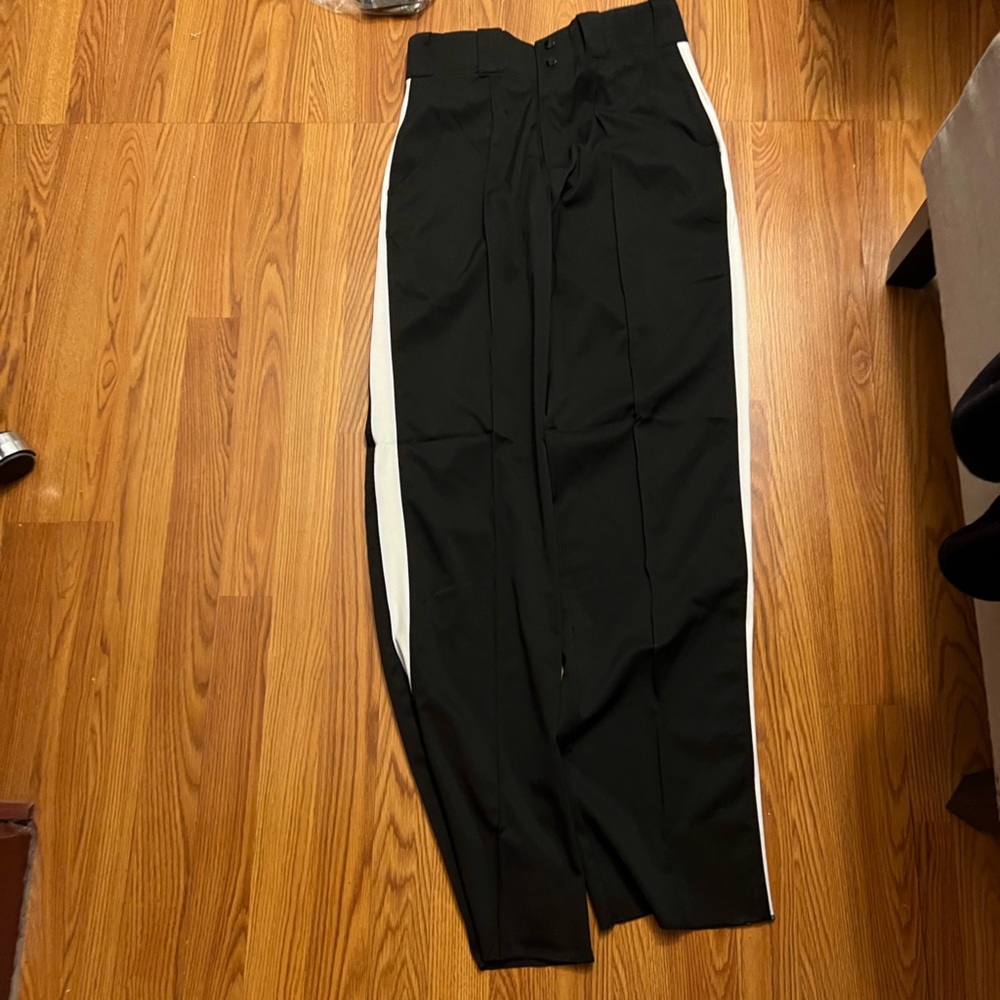 Adams Football Officials Pants-Black/White Stripe, 32"
